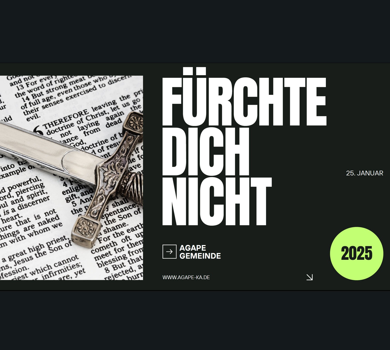 Fürchte Dich nicht!